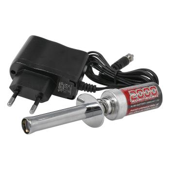 Robitronic Glühkerzenstarter 2000mAh mit Ladegerät